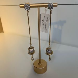 Alexis Bittar NWT Pearl & Solanales Crystal Earrings
